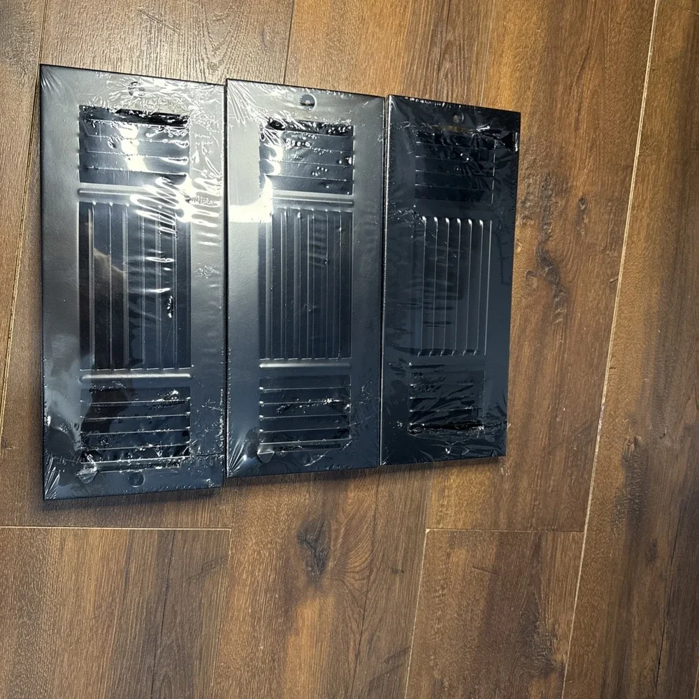 Black Metal Decorative Vent‎ Covers Grille Louver Set of 3